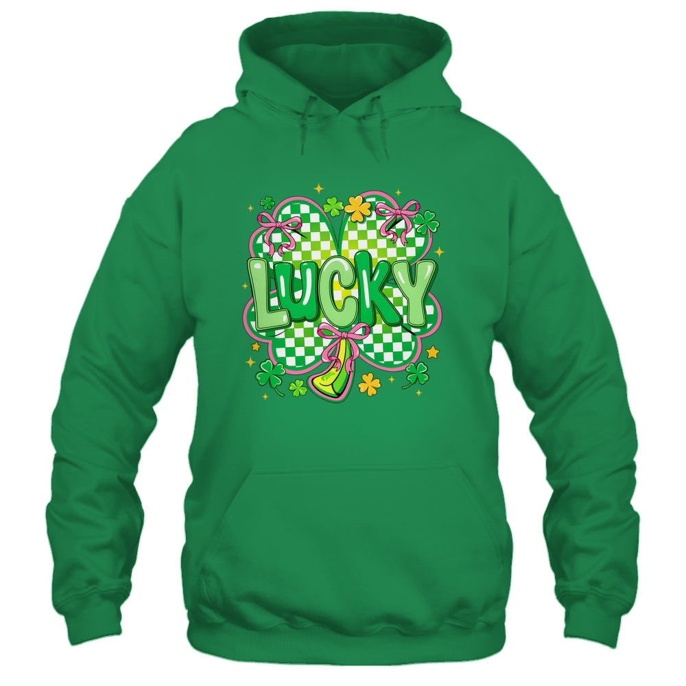 Lucky St Patrick's Day Preppy Coquette Lucky Irish Shamrock Shirt & Hoodie | siriusteestore