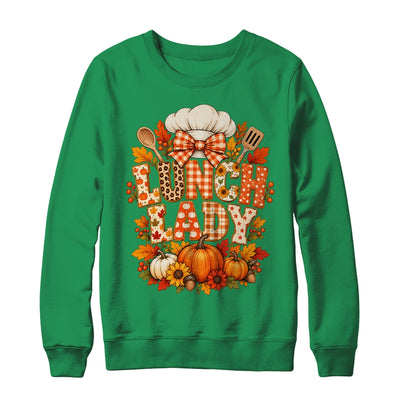Lunch Lady Fall Thanksgiving Pumpkins Thankful Coquette Shirt & Sweatshirt | siriusteestore