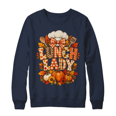 Lunch Lady Fall Thanksgiving Pumpkins Thankful Coquette Shirt & Sweatshirt | siriusteestore