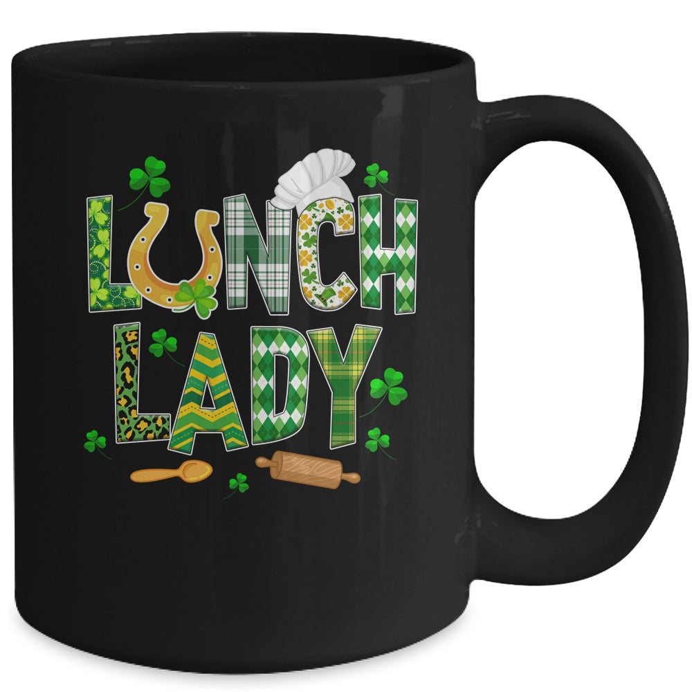 Lunch Lady Happy St Patrick's Day Cafeteria Worker Mug | siriusteestore