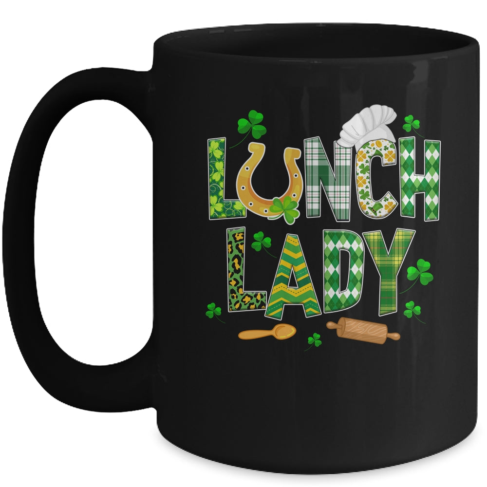 Lunch Lady Happy St Patrick's Day Cafeteria Worker Mug | siriusteestore