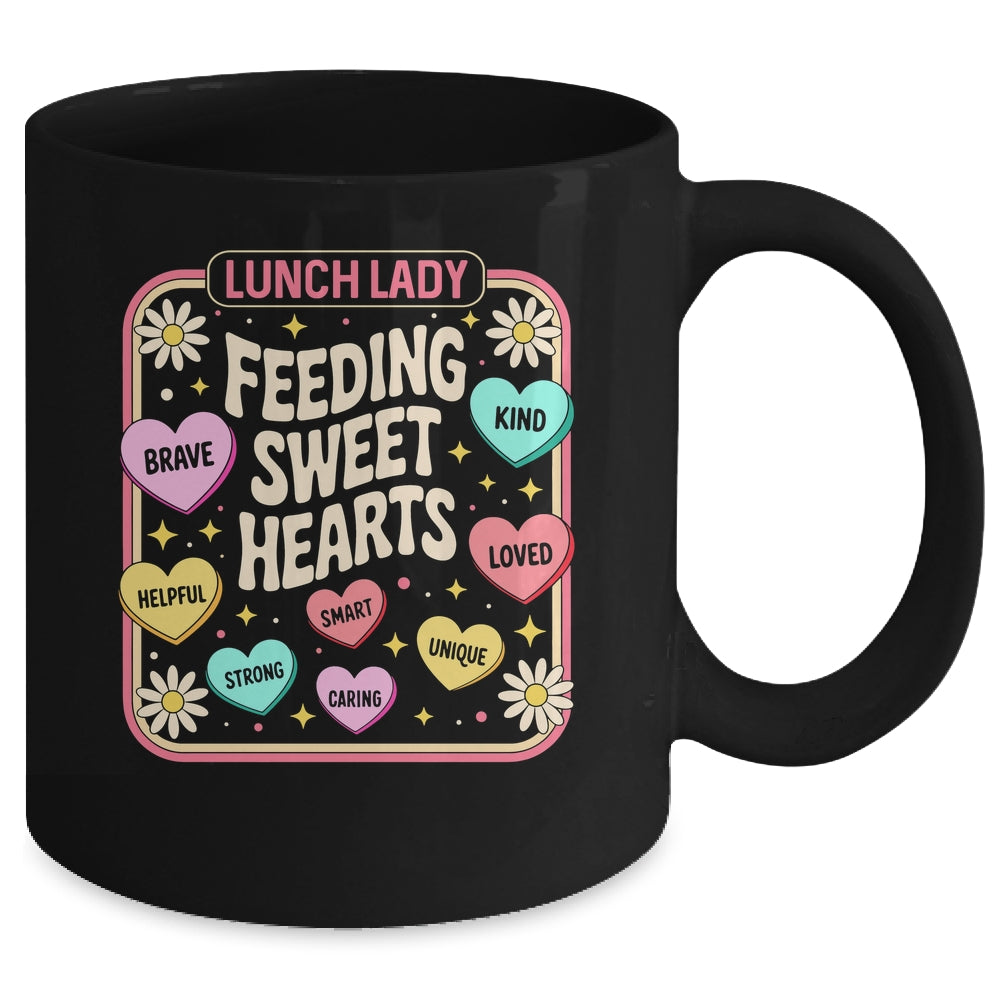 Lunch Lady Valentines Day Retro Cute Cafeteria Sweethearts Mug | siriusteestore