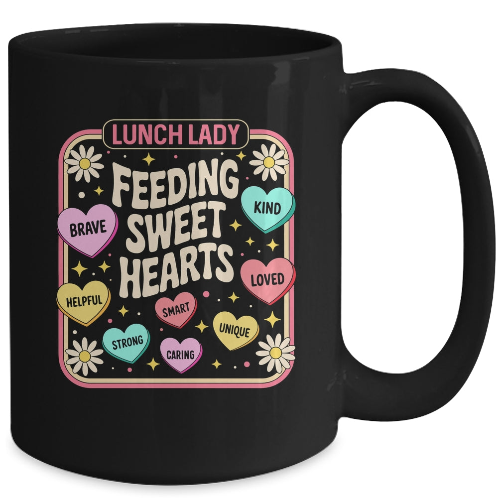 Lunch Lady Valentines Day Retro Cute Cafeteria Sweethearts Mug | siriusteestore