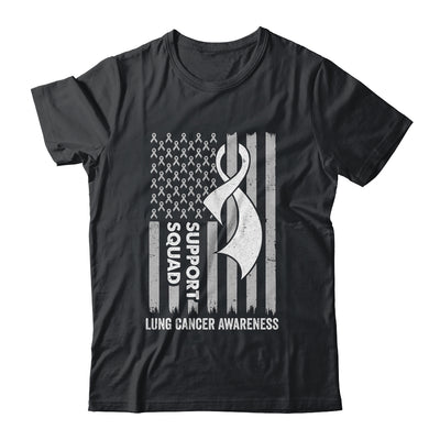 Lung Cancer Flag Support Squad Lung Cancer Awareness Shirt & Hoodie | siriusteestore
