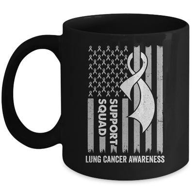 Lung Cancer Flag Support Squad Lung Cancer Awareness Mug | siriusteestore