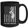 Lung Cancer Flag Support Squad Lung Cancer Awareness Mug | siriusteestore