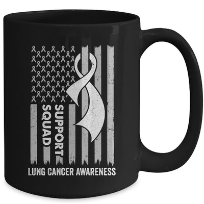Lung Cancer Flag Support Squad Lung Cancer Awareness Mug | siriusteestore