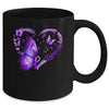 Lupus Awareness Warrior Survivor Purple Butterflies Heart Mug | siriusteestore