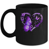 Lupus Awareness Warrior Survivor Purple Butterflies Heart Mug | siriusteestore