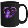 Lupus Awareness Warrior Survivor Purple Butterflies Heart Mug | siriusteestore
