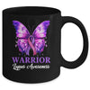 Lupus Awareness Warrior Survivor Purple Butterflies Purple Mug | siriusteestore