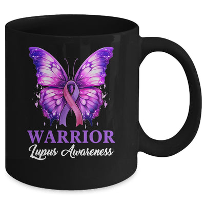 Lupus Awareness Warrior Survivor Purple Butterflies Purple Mug | siriusteestore