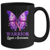 Lupus Awareness Warrior Survivor Purple Butterflies Purple Mug | siriusteestore