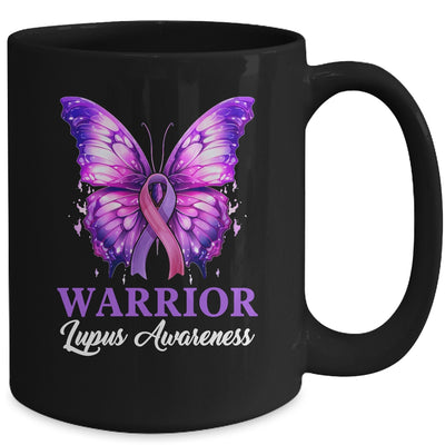 Lupus Awareness Warrior Survivor Purple Butterflies Purple Mug | siriusteestore