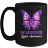 Lupus Awareness Warrior Survivor Purple Butterflies Purple Mug | siriusteestore
