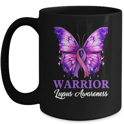 Lupus Awareness Warrior Survivor Purple Butterflies Purple Mug | siriusteestore
