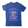 Made In 1945 80 Years Old August 80th Birthday Women Shirt & Tank Top | siriusteestore