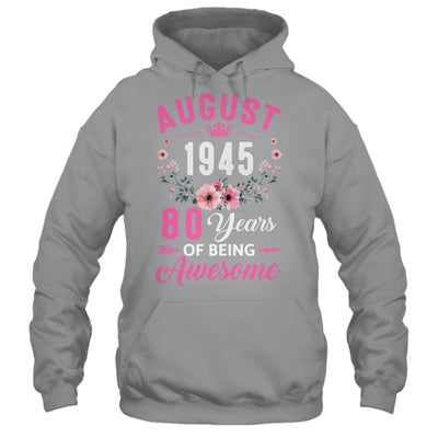 Made In 1945 80 Years Old August 80th Birthday Women Shirt & Tank Top | siriusteestore