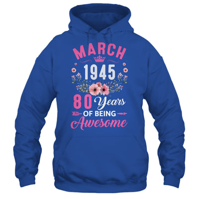 Made In 1945 80 Years Old March 80th Birthday Women Shirt & Tank Top | siriusteestore