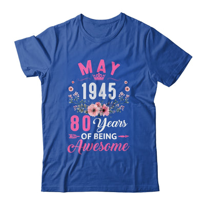 Made In 1945 80 Years Old May 80th Birthday Women Shirt & Tank Top | siriusteestore