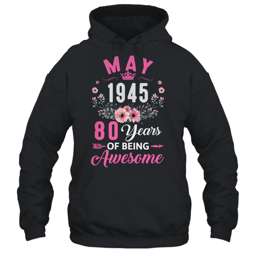 Made In 1945 80 Years Old May 80th Birthday Women Shirt & Tank Top | siriusteestore
