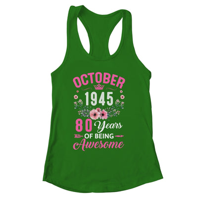 Made In 1945 80 Years Old October 80th Birthday Women Shirt & Tank Top | siriusteestore