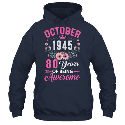 Made In 1945 80 Years Old October 80th Birthday Women Shirt & Tank Top | siriusteestore