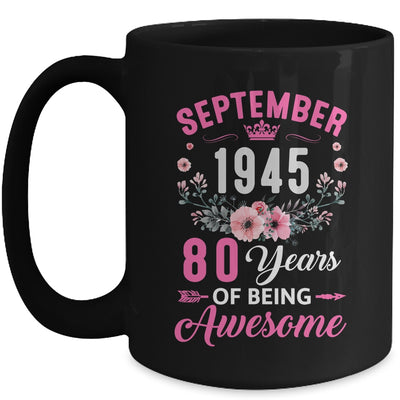 Made In 1945 80 Years Old September 80th Birthday Women Mug | siriusteestore