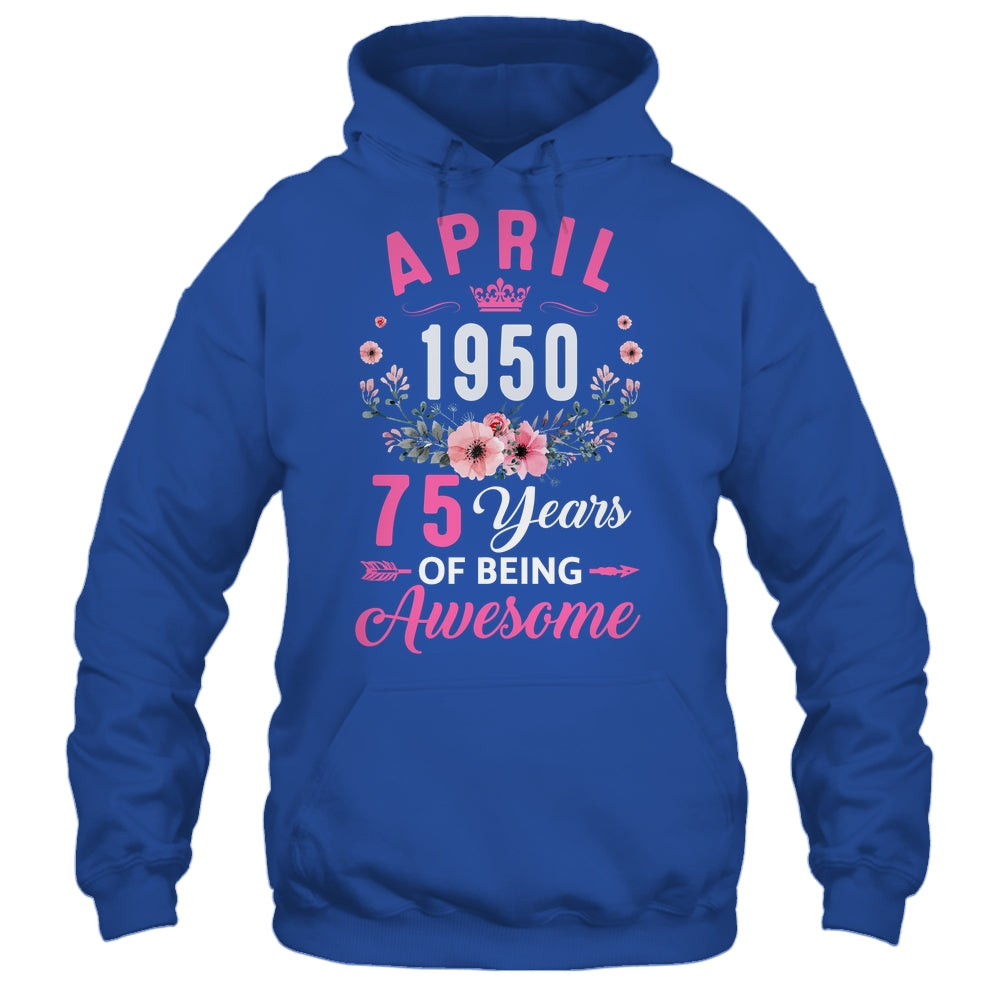 Made In 1950 75 Years Old April 75th Birthday Women Shirt & Tank Top | siriusteestore