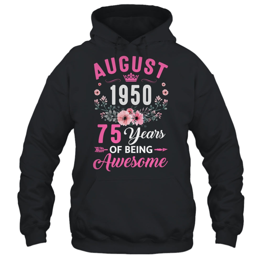 Made In 1950 75 Years Old August 75th Birthday Women Shirt & Tank Top | siriusteestore