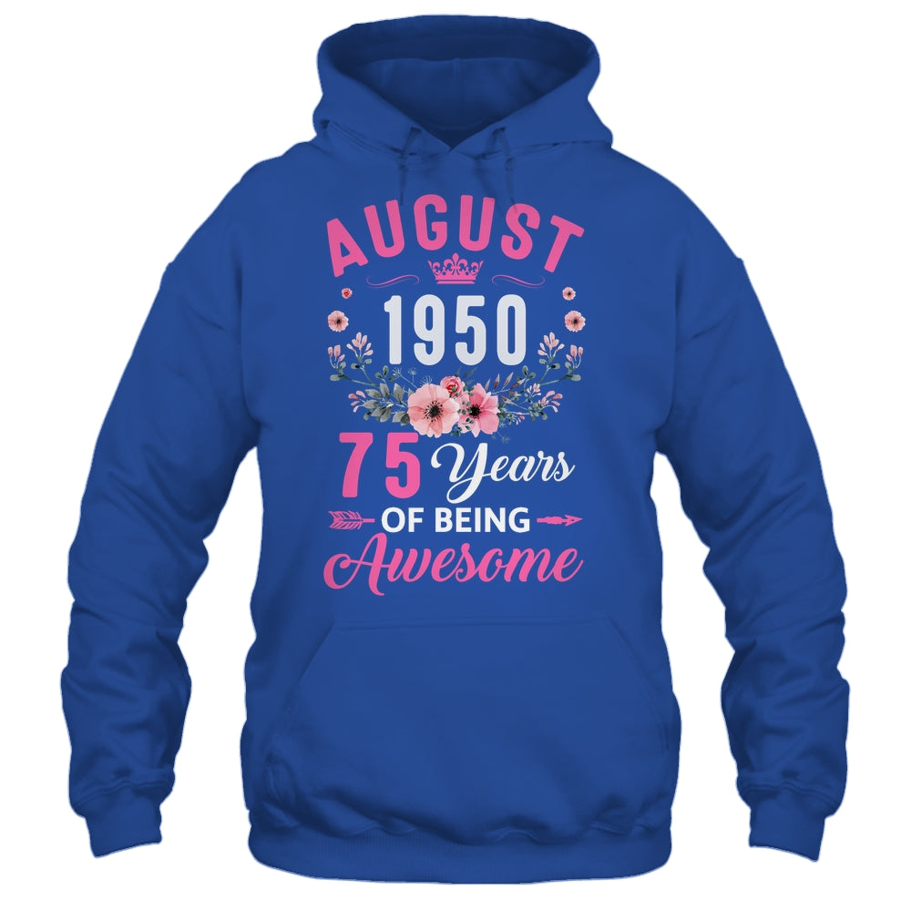 Made In 1950 75 Years Old August 75th Birthday Women Shirt & Tank Top | siriusteestore