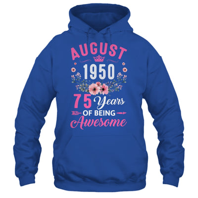 Made In 1950 75 Years Old August 75th Birthday Women Shirt & Tank Top | siriusteestore