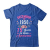 Made In 1950 75 Years Old December 75th Birthday Women Shirt & Tank Top | siriusteestore