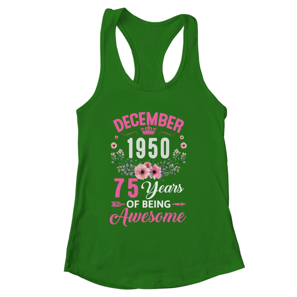 Made In 1950 75 Years Old December 75th Birthday Women Shirt & Tank Top | siriusteestore