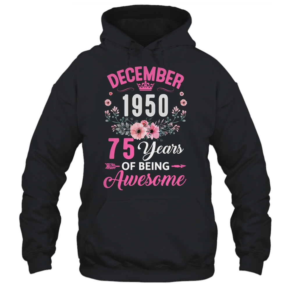 Made In 1950 75 Years Old December 75th Birthday Women Shirt & Tank Top | siriusteestore