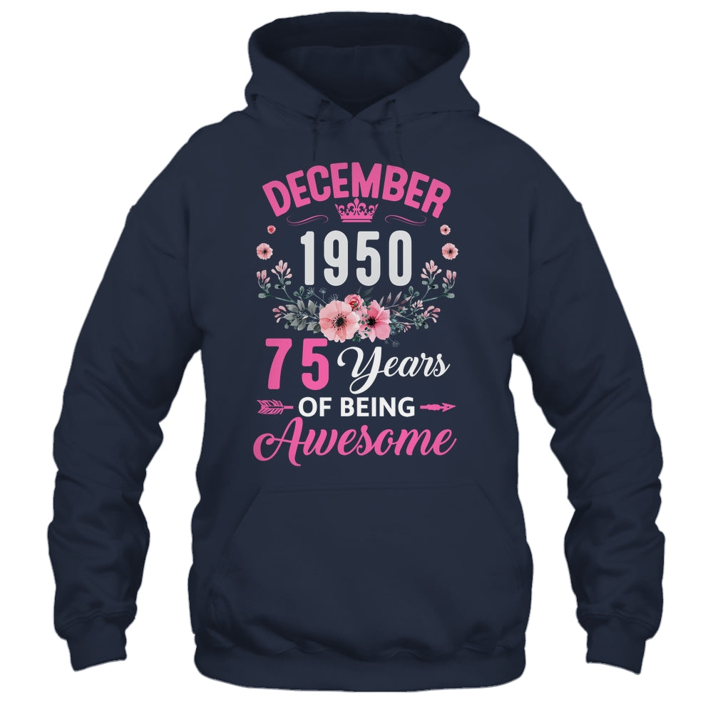 Made In 1950 75 Years Old December 75th Birthday Women Shirt & Tank Top | siriusteestore