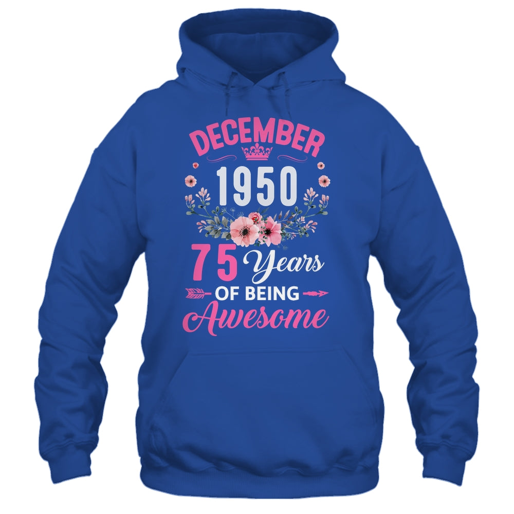 Made In 1950 75 Years Old December 75th Birthday Women Shirt & Tank Top | siriusteestore