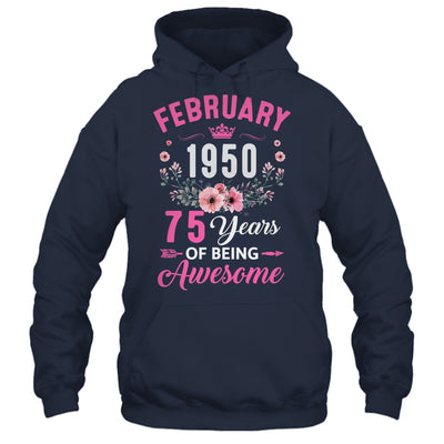 Made In 1950 75 Years Old February 75th Birthday Women Shirt & Tank Top | siriusteestore