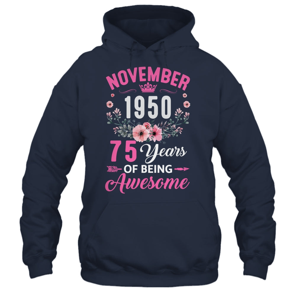 Made In 1950 75 Years Old November 75th Birthday Women Shirt & Tank Top | siriusteestore