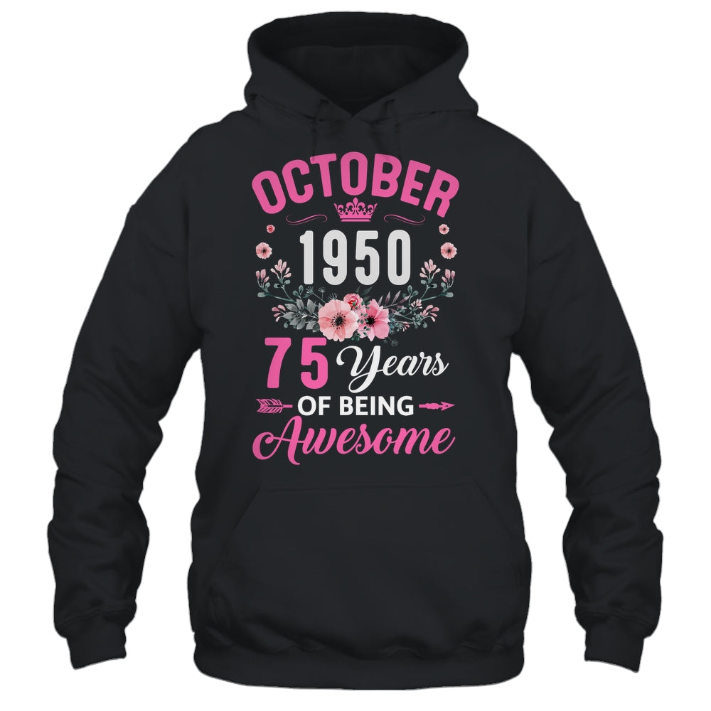 Made In 1950 75 Years Old October 75th Birthday Women Shirt & Tank Top | siriusteestore