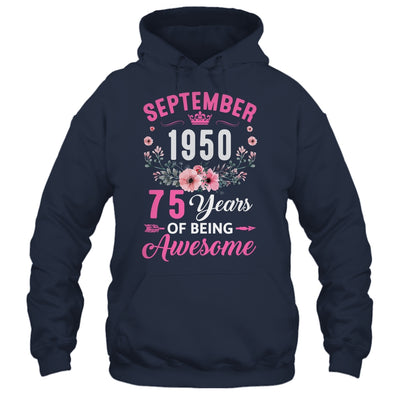 Made In 1950 75 Years Old September 75th Birthday Women Shirt & Tank Top | siriusteestore