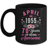 Made In 1955 70 Years Old April 70th Birthday Women Mug | siriusteestore