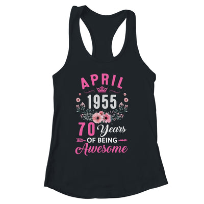 Made In 1955 70 Years Old April 70th Birthday Women Shirt & Tank Top | siriusteestore