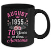 Made In 1955 70 Years Old August 70th Birthday Women Mug | siriusteestore
