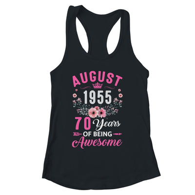 Made In 1955 70 Years Old August 70th Birthday Women Shirt & Tank Top | siriusteestore