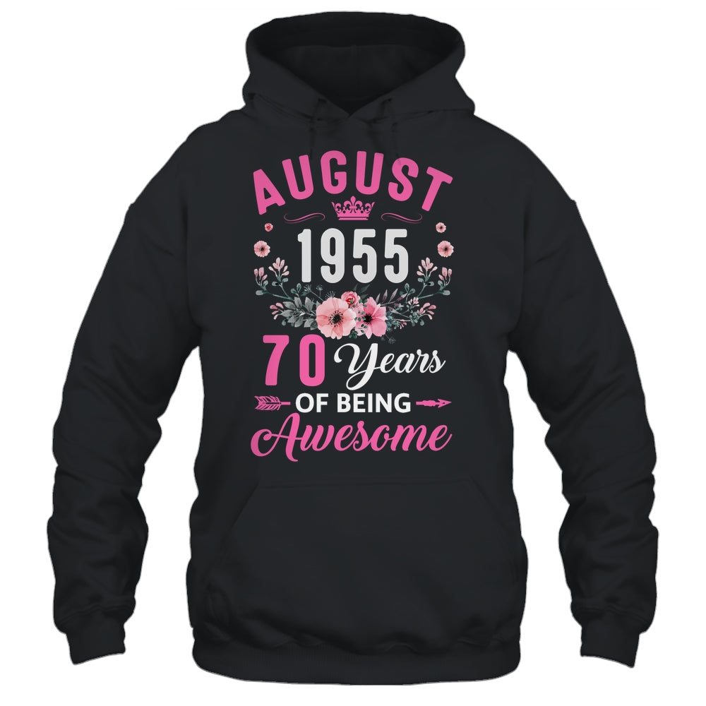 Made In 1955 70 Years Old August 70th Birthday Women Shirt & Tank Top | siriusteestore