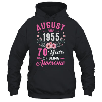Made In 1955 70 Years Old August 70th Birthday Women Shirt & Tank Top | siriusteestore