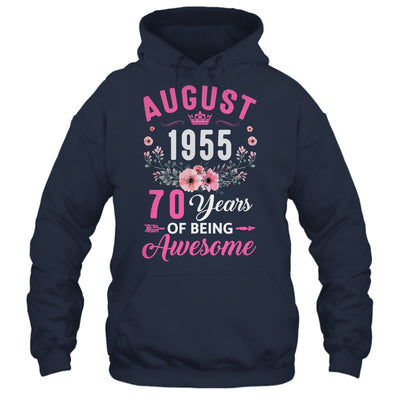 Made In 1955 70 Years Old August 70th Birthday Women Shirt & Tank Top | siriusteestore