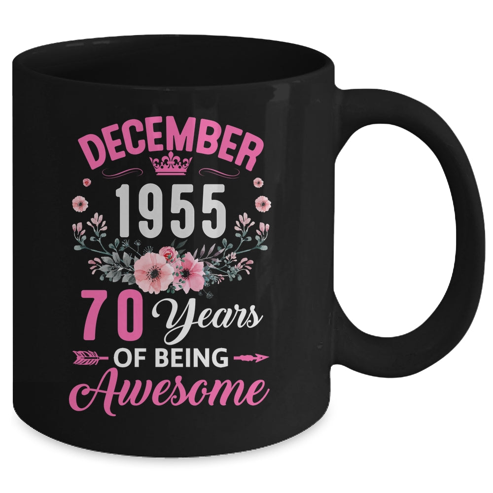 Made In 1955 70 Years Old December 70th Birthday Women Mug | siriusteestore