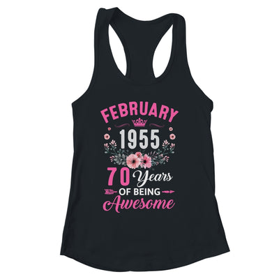 Made In 1955 70 Years Old February 70th Birthday Women Shirt & Tank Top | siriusteestore